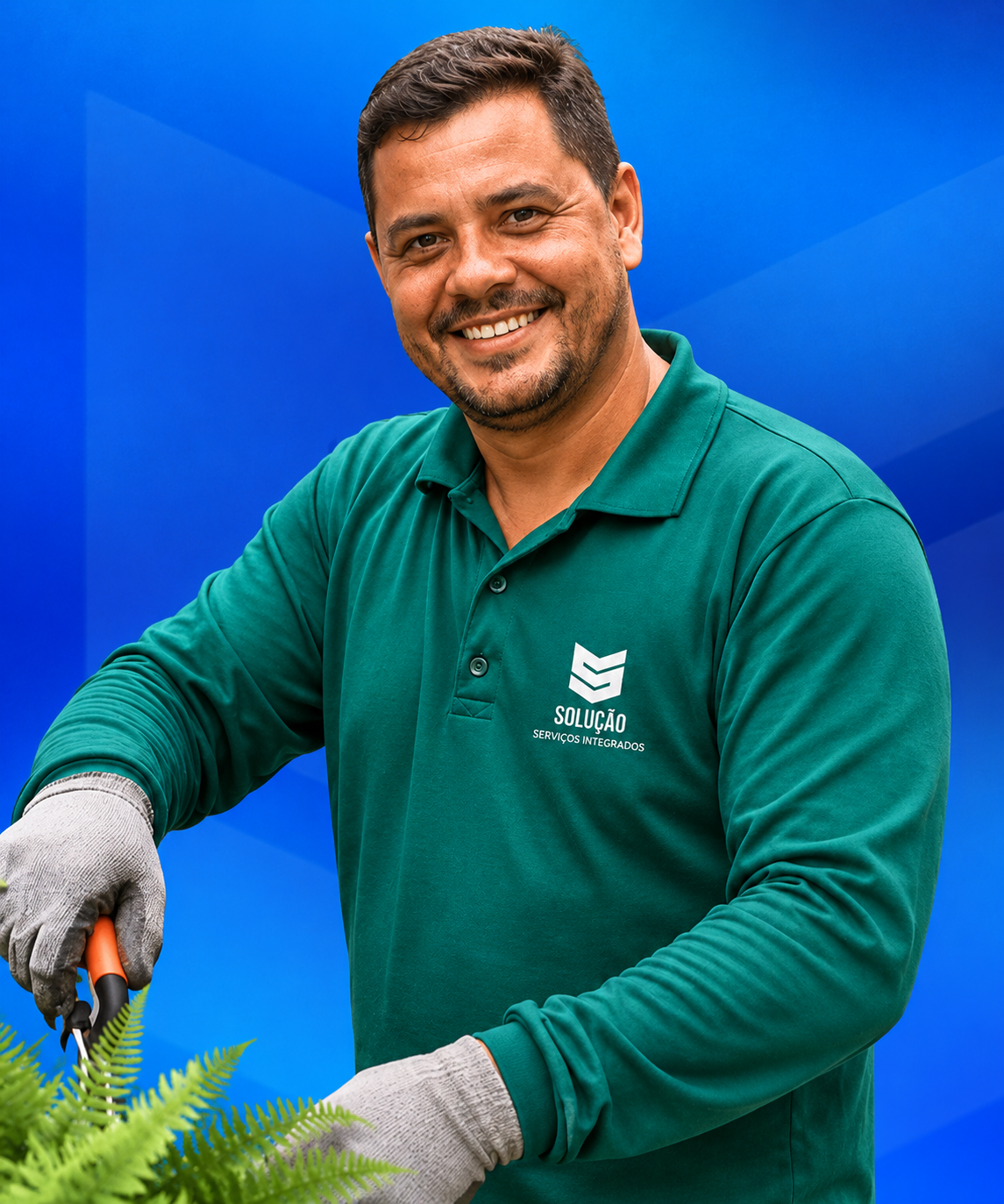 Profissional de jardinagem da Solução Serviços
